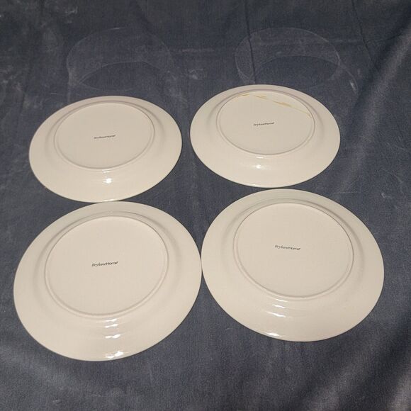 4 Brylane Home Lemon Salad Plates - Picture 2 of 4
